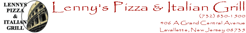 Lennys Pizza & Italian Grill Lavallette 732-830-1500